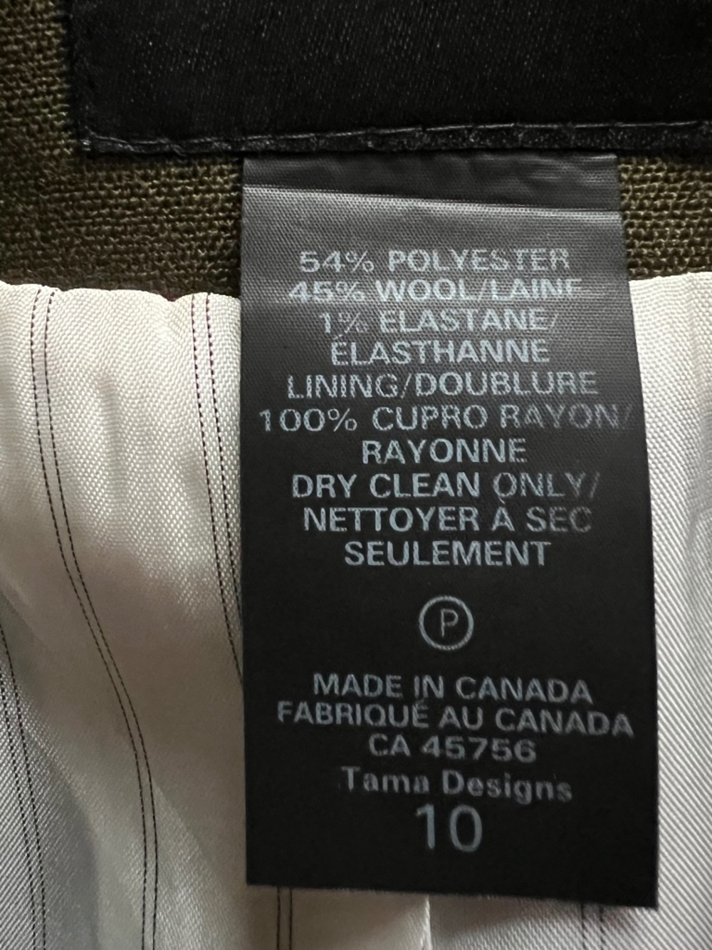 Smythe Olive Green Blazer Size 10 - Picture 4 of 9